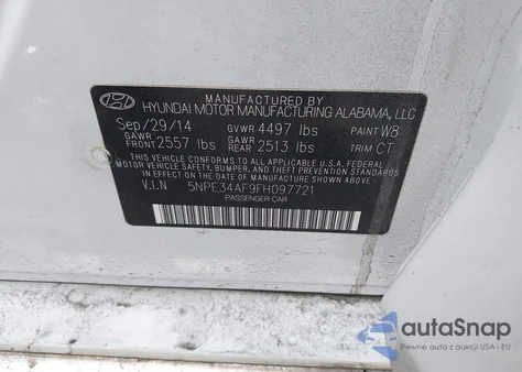 2015 Hyundai Sonata Sport from USA, damaged, VIN 5NPE34AF9FH097721